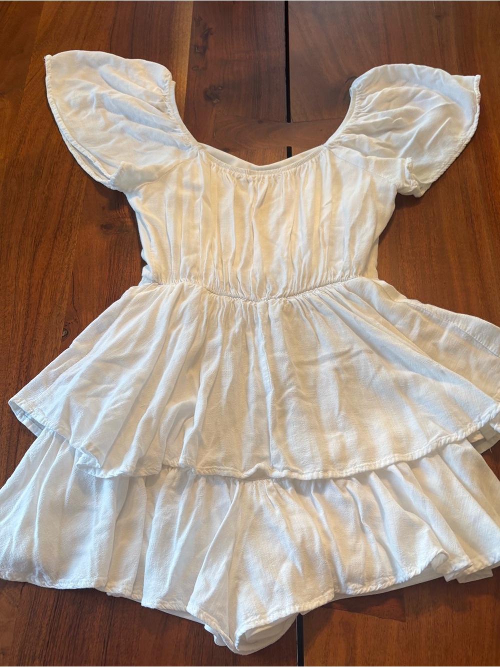 Altar'd State White Ruffled Romper - Picture 4 of 4